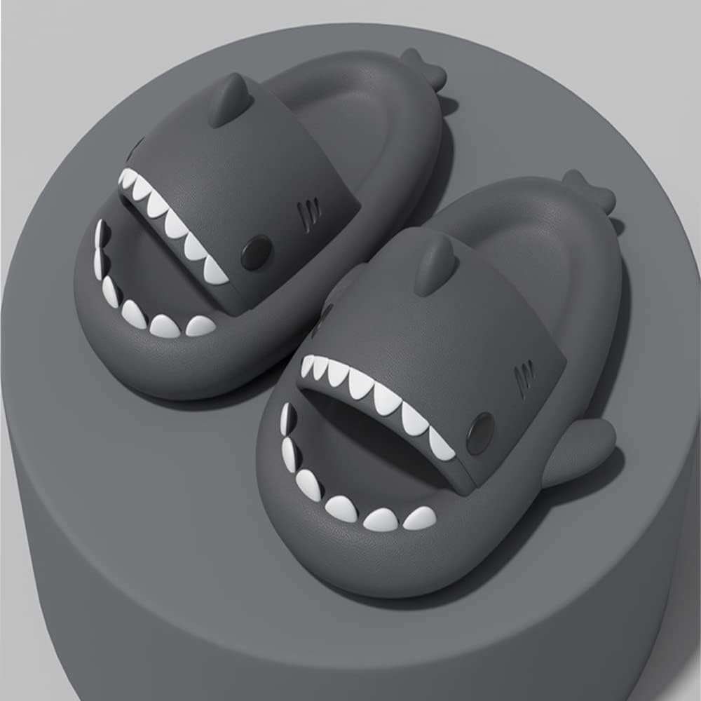 HUAZUMEI Cute Cartoon Shark Slippers,Quick Drying Non-Slip Slodes, Bathroom Slippers Gym Slippers Soft Sole Open Toe House - Image 43