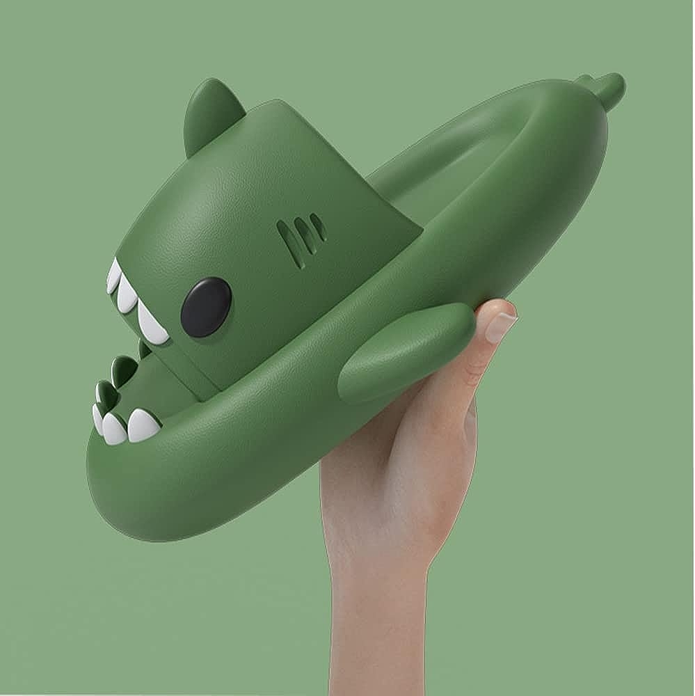 HUAZUMEI Cute Cartoon Shark Slippers,Quick Drying Non-Slip Slodes, Bathroom Slippers Gym Slippers Soft Sole Open Toe House - Image 34