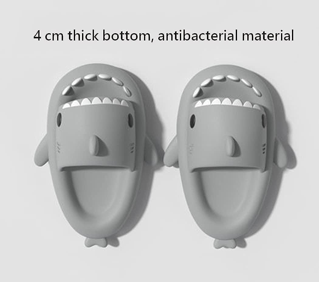 HUAZUMEI Cute Cartoon Shark Slippers,Quick Drying Non-Slip Slodes, Bathroom Slippers Gym Slippers Soft Sole Open Toe House - Image 8