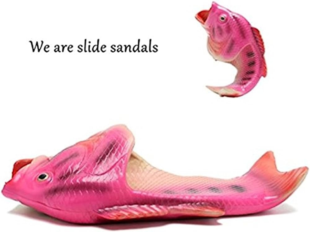 Unisex Fish Slippers, bass Sandals, Animal Slippers Animal Fish Slippers