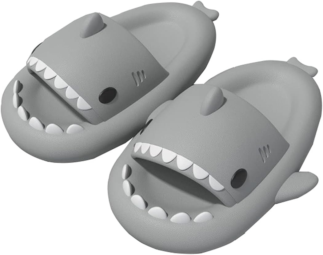 HUAZUMEI Cute Cartoon Shark Slippers,Quick Drying Non-Slip Slodes, Bathroom Slippers Gym Slippers Soft Sole Open Toe House - Image 7