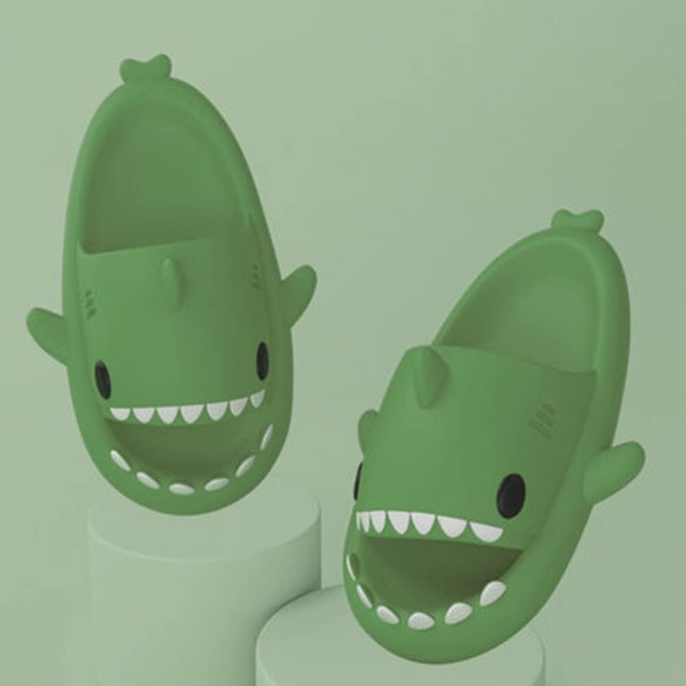 HUAZUMEI Cute Cartoon Shark Slippers,Quick Drying Non-Slip Slodes, Bathroom Slippers Gym Slippers Soft Sole Open Toe House - Image 37