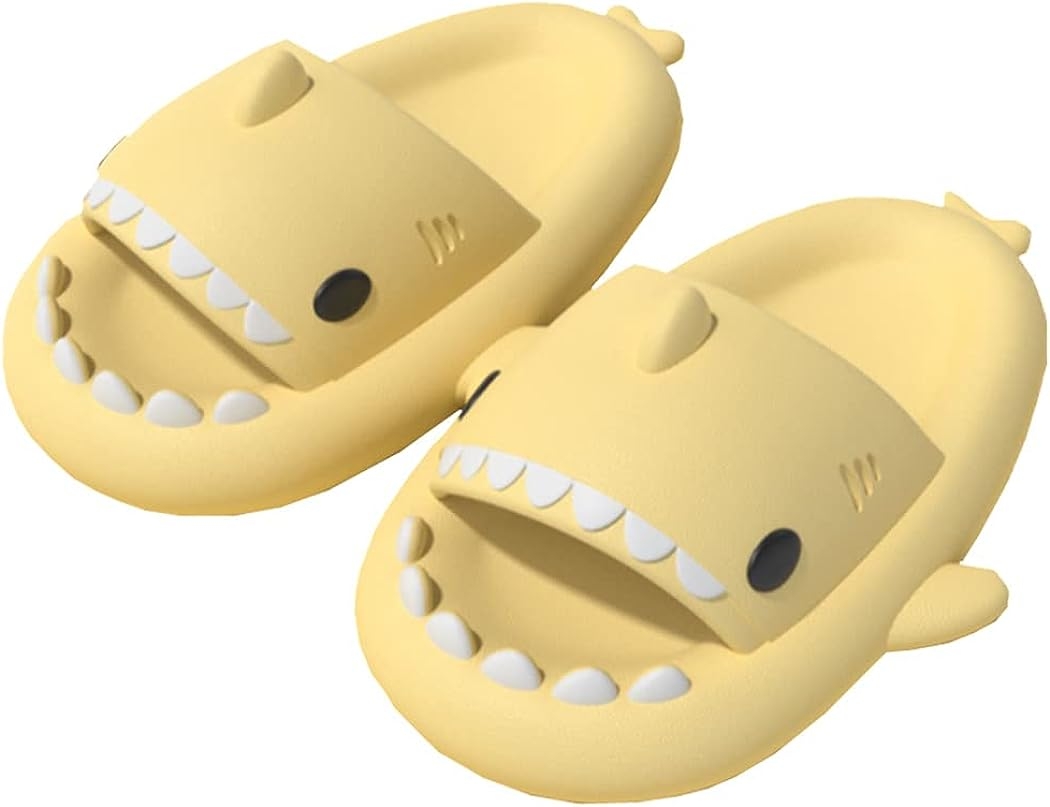 HUAZUMEI Cute Cartoon Shark Slippers,Quick Drying Non-Slip Slodes, Bathroom Slippers Gym Slippers Soft Sole Open Toe House - Image 59