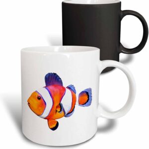 3dRose Boehm Graphics Fish - An Orange and White Saltwater Clown Fish - Mugs (mug_357600_4)