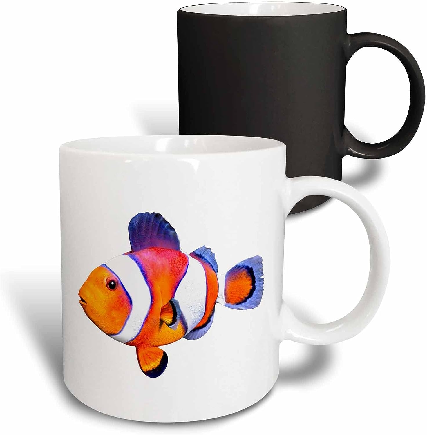 3dRose Boehm Graphics Fish - An Orange and White Saltwater Clown Fish - Mugs (mug_357600_4)