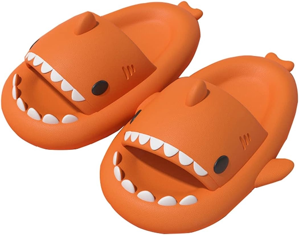 HUAZUMEI Cute Cartoon Shark Slippers,Quick Drying Non-Slip Slodes, Bathroom Slippers Gym Slippers Soft Sole Open Toe House - Image 38