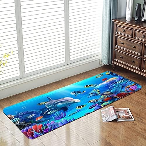 WODEJIA Bath Rugs Sponge Foam Soft for Bathroom,Flannel Mat Non Slip Bright 3D Printed for Bedside and Living Room,Clearance - Image 5