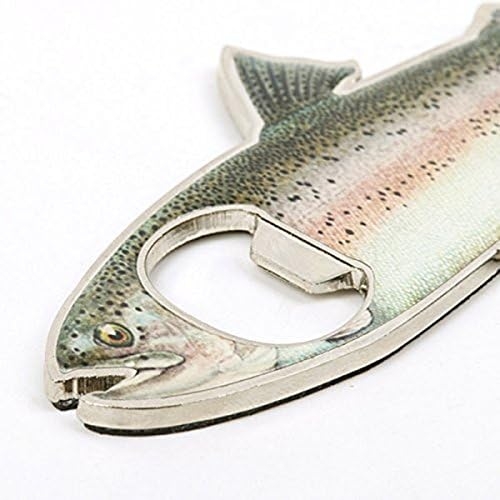 Tinksky Bottle Opener Fridge Magnet Stainless Steel Rainbow Trout Fish Shape 2 in 1 - Image 6