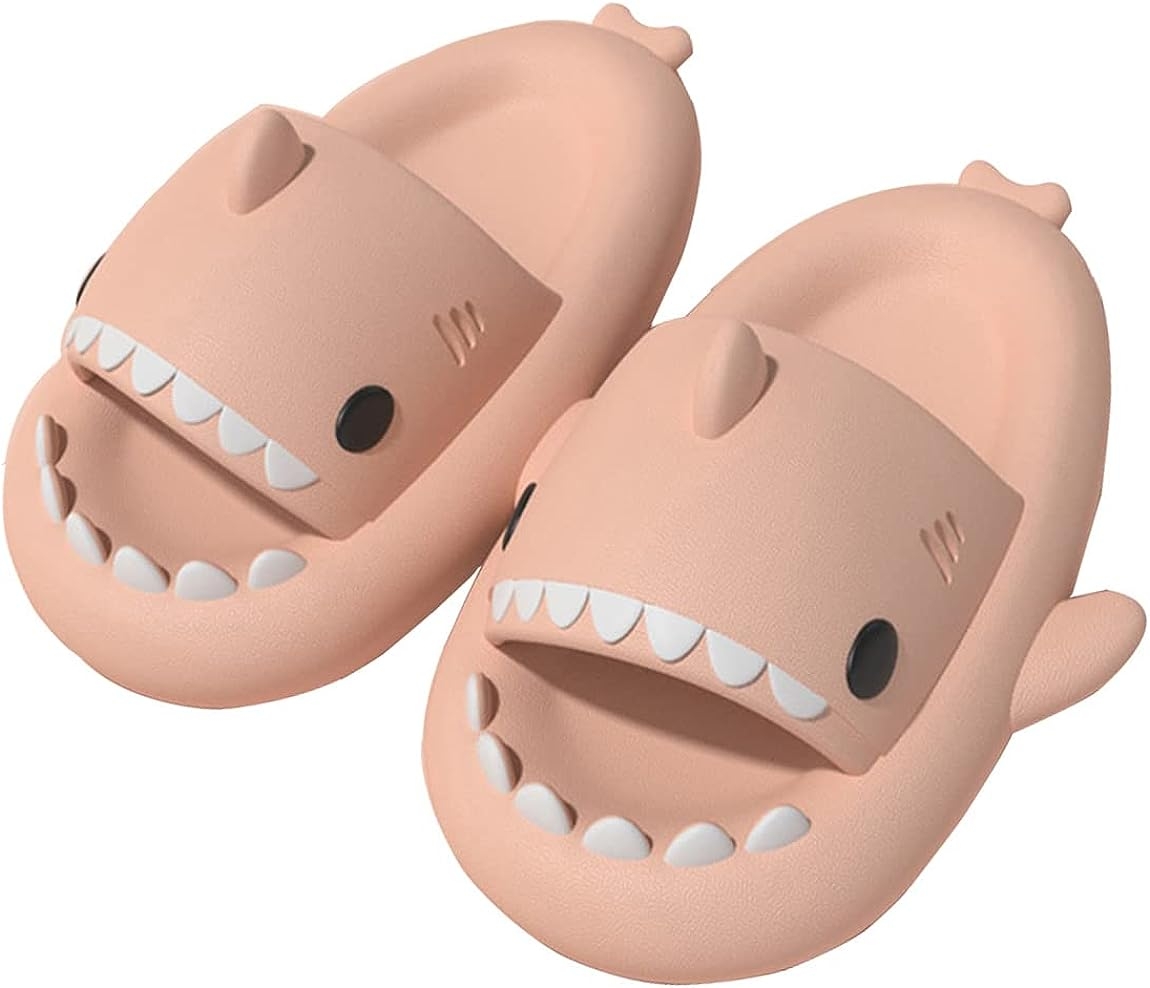 HUAZUMEI Cute Cartoon Shark Slippers,Quick Drying Non-Slip Slodes, Bathroom Slippers Gym Slippers Soft Sole Open Toe House - Image 54