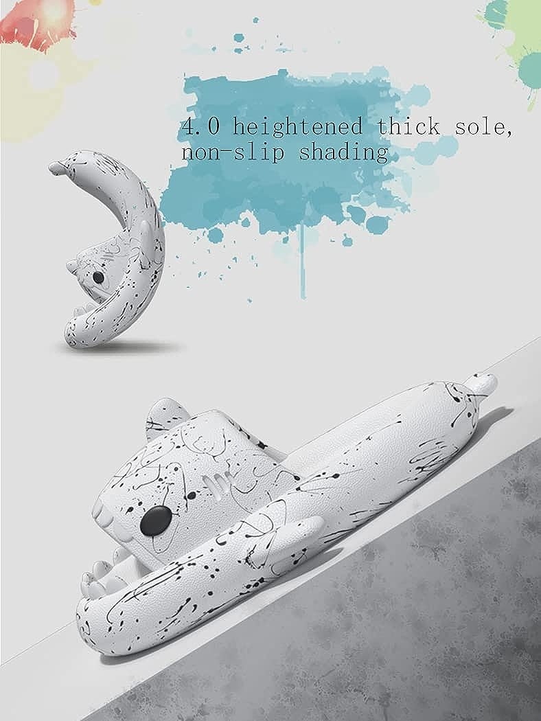 HUAZUMEI Cute Cartoon Shark Slippers,Quick Drying Non-Slip Slodes, Bathroom Slippers Gym Slippers Soft Sole Open Toe House - Image 70