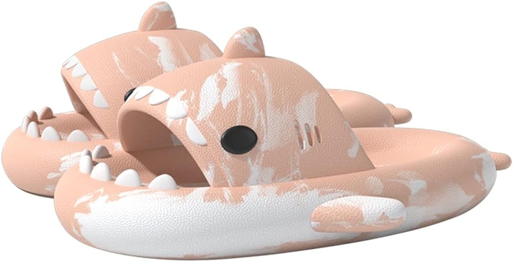 HUAZUMEI Cute Cartoon Shark Slippers,Quick Drying Non-Slip Slodes, Bathroom Slippers Gym Slippers Soft Sole Open Toe House - Image 23