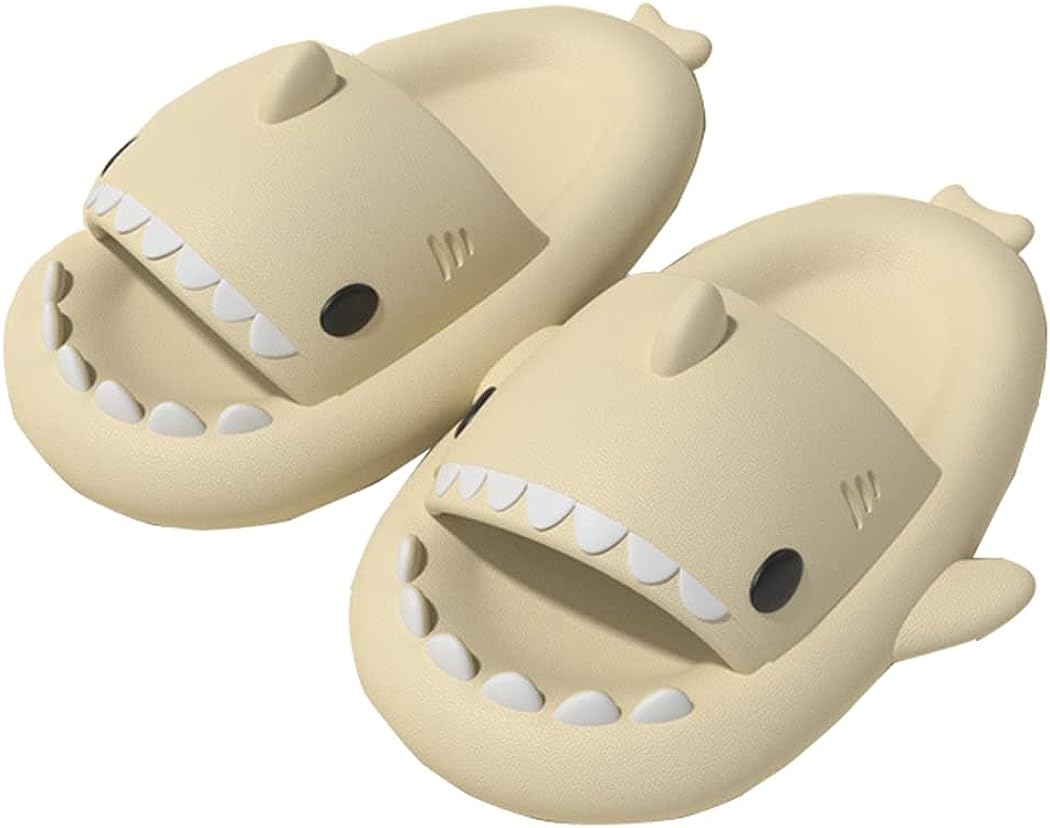 HUAZUMEI Cute Cartoon Shark Slippers,Quick Drying Non-Slip Slodes, Bathroom Slippers Gym Slippers Soft Sole Open Toe House - Image 61