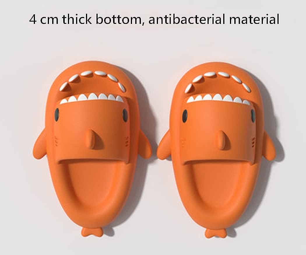 HUAZUMEI Cute Cartoon Shark Slippers,Quick Drying Non-Slip Slodes, Bathroom Slippers Gym Slippers Soft Sole Open Toe House - Image 39