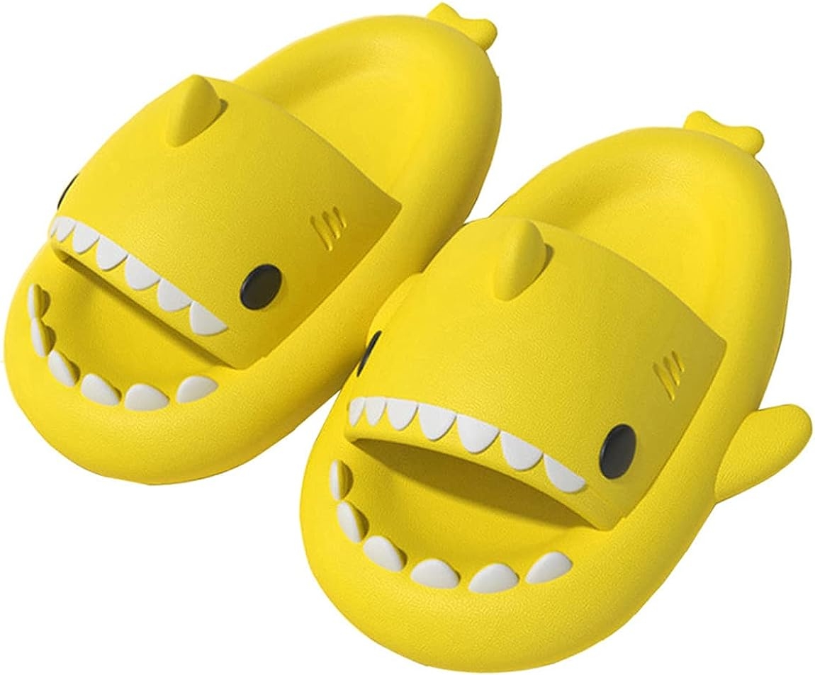 HUAZUMEI Cute Cartoon Shark Slippers,Quick Drying Non-Slip Slodes, Bathroom Slippers Gym Slippers Soft Sole Open Toe House - Image 62