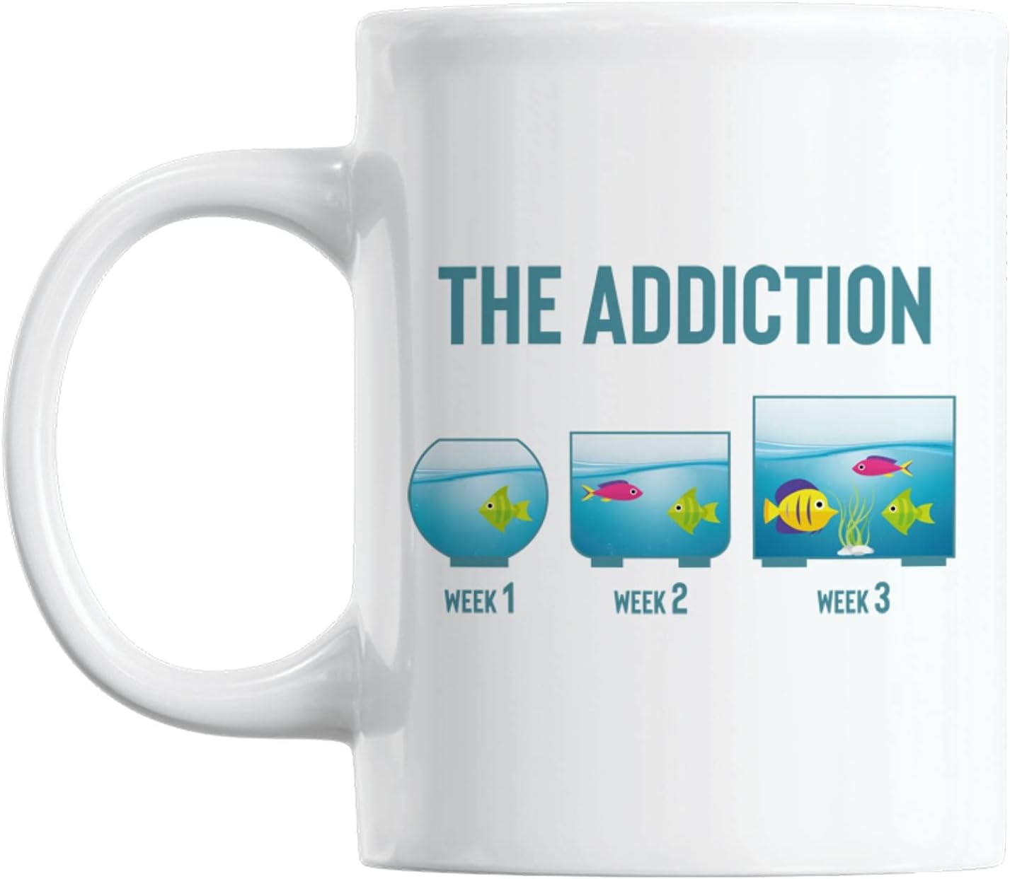 Make Your Mark Design Aquarium or Fish Keeping Addiction White Ceramic Coffee & Tea Mug (11oz) - Image 9