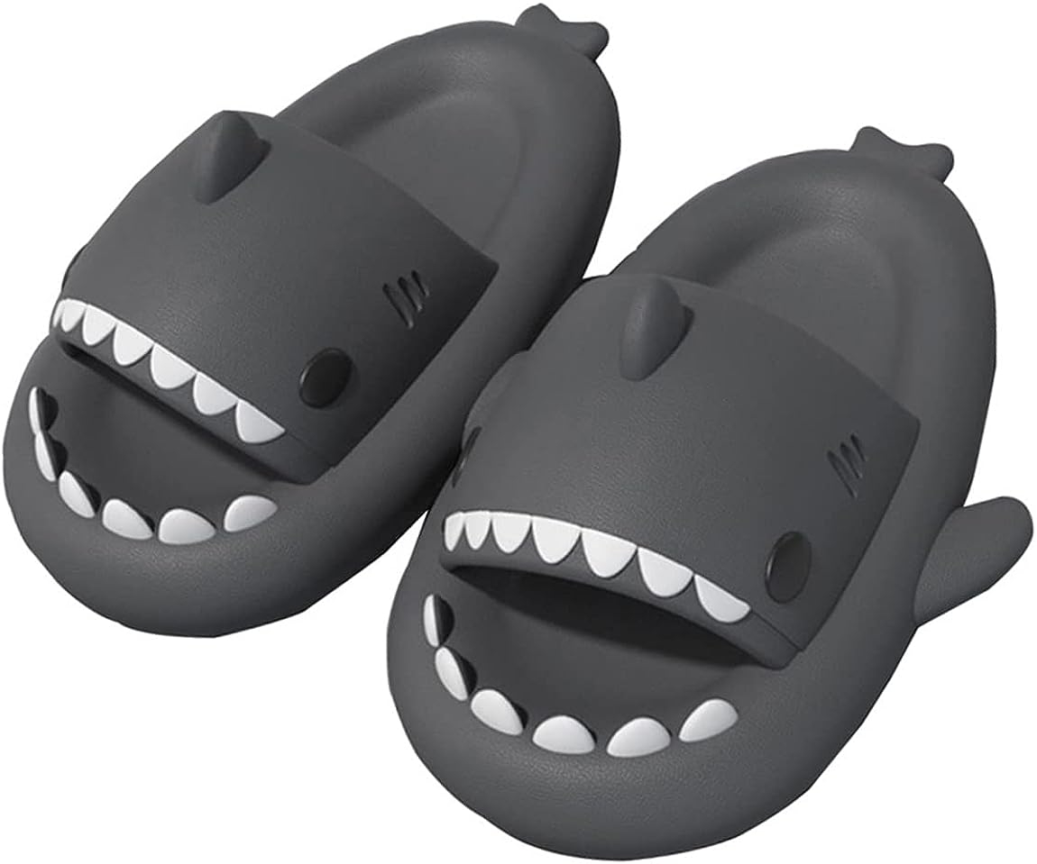 HUAZUMEI Cute Cartoon Shark Slippers,Quick Drying Non-Slip Slodes, Bathroom Slippers Gym Slippers Soft Sole Open Toe House - Image 41