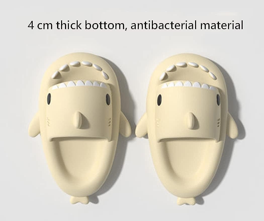 HUAZUMEI Cute Cartoon Shark Slippers,Quick Drying Non-Slip Slodes, Bathroom Slippers Gym Slippers Soft Sole Open Toe House - Image 48