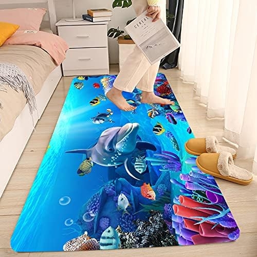 WODEJIA Bath Rugs Sponge Foam Soft for Bathroom,Flannel Mat Non Slip Bright 3D Printed for Bedside and Living Room,Clearance - Image 9