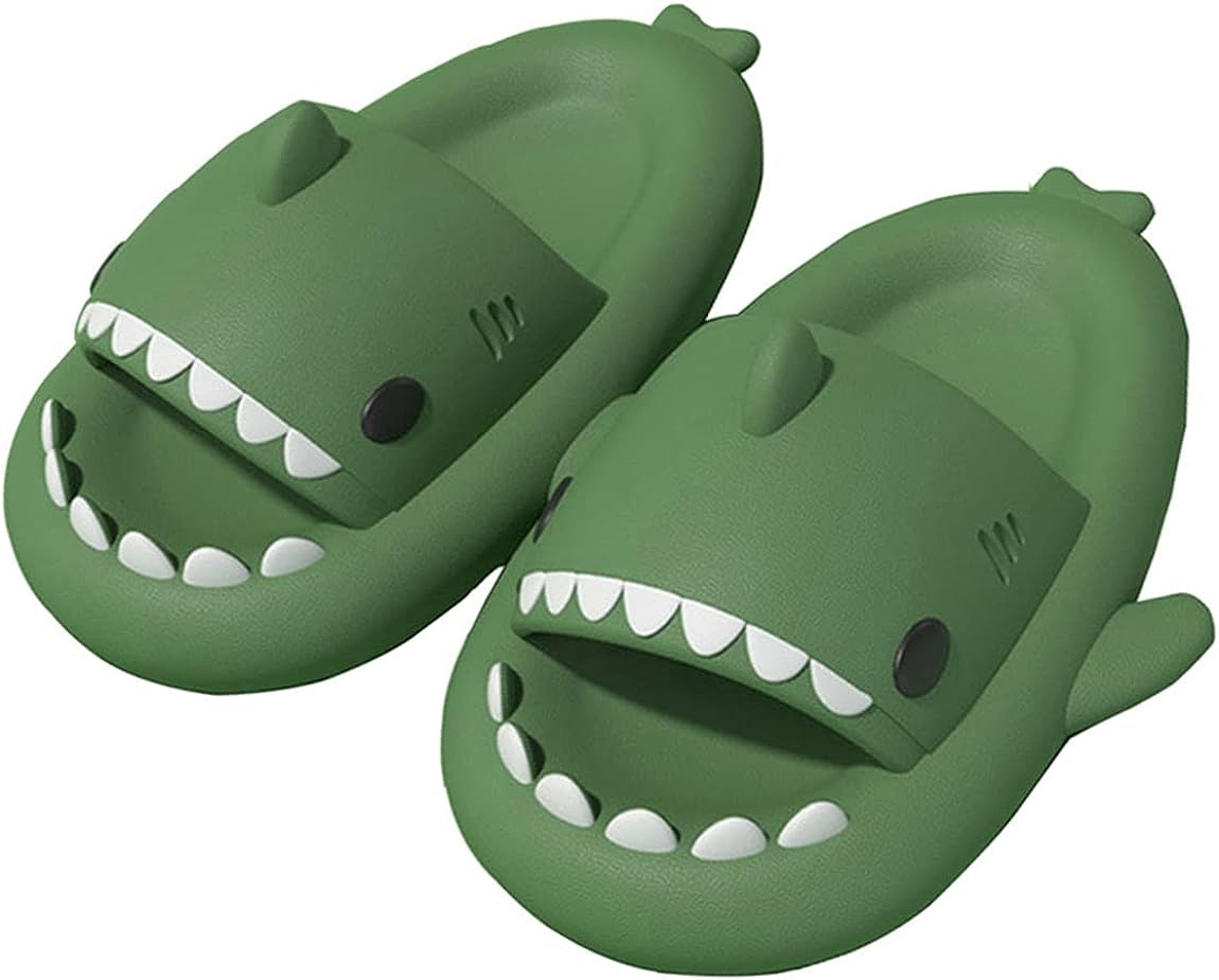 HUAZUMEI Cute Cartoon Shark Slippers,Quick Drying Non-Slip Slodes, Bathroom Slippers Gym Slippers Soft Sole Open Toe House - Image 33