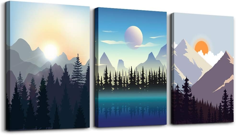 Canvas Wall Art for Living Room- family Bedroom Canvas Pictures Artwork Bathroom Wall Decor- 4 Panels Coral and Sea Fish and - Image 28