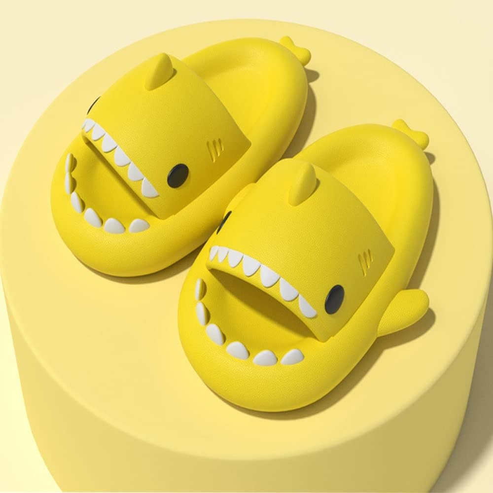 HUAZUMEI Cute Cartoon Shark Slippers,Quick Drying Non-Slip Slodes, Bathroom Slippers Gym Slippers Soft Sole Open Toe House - Image 64