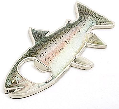 Tinksky Bottle Opener Fridge Magnet Stainless Steel Rainbow Trout Fish Shape 2 in 1 - Image 3