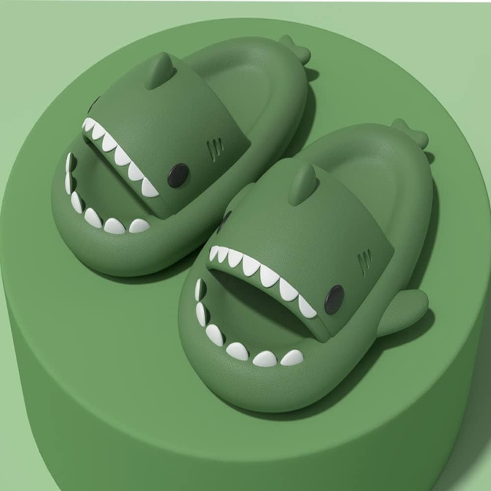 HUAZUMEI Cute Cartoon Shark Slippers,Quick Drying Non-Slip Slodes, Bathroom Slippers Gym Slippers Soft Sole Open Toe House - Image 35