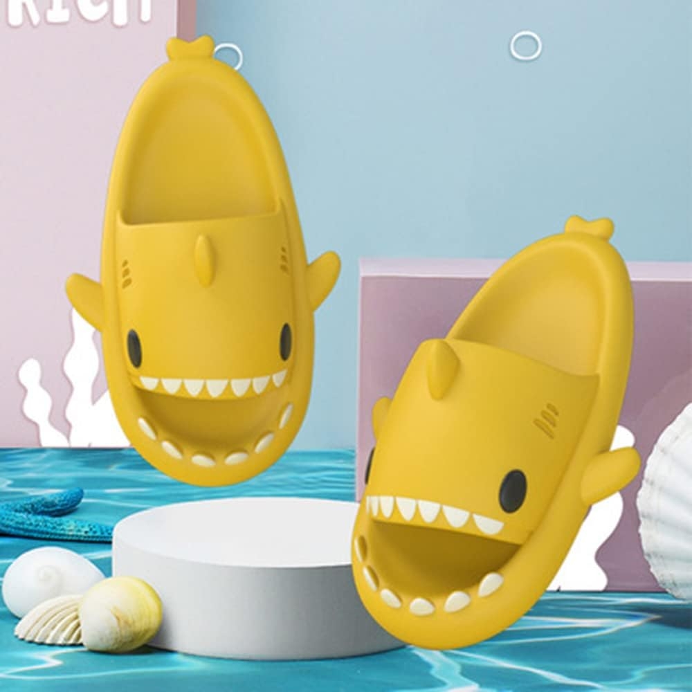 HUAZUMEI Cute Cartoon Shark Slippers,Quick Drying Non-Slip Slodes, Bathroom Slippers Gym Slippers Soft Sole Open Toe House - Image 65