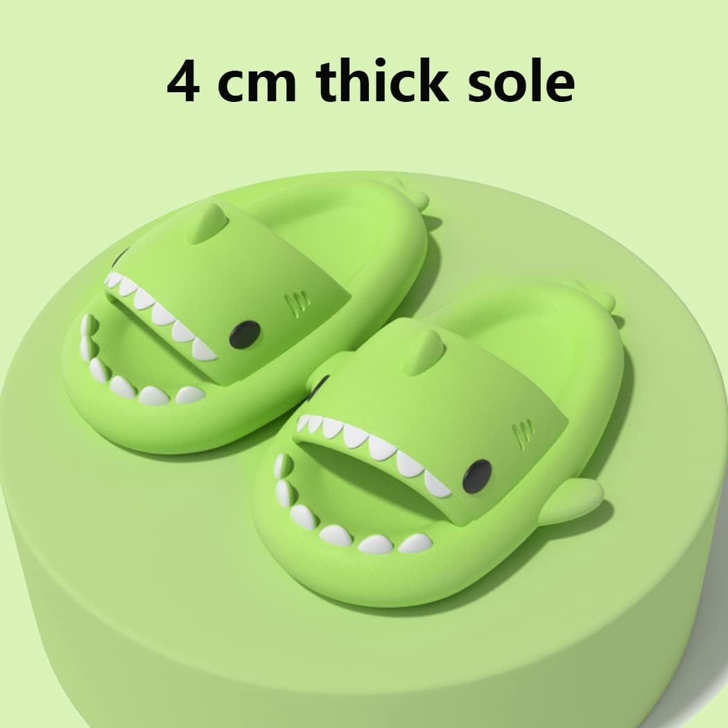 HUAZUMEI Cute Cartoon Shark Slippers,Quick Drying Non-Slip Slodes, Bathroom Slippers Gym Slippers Soft Sole Open Toe House - Image 76