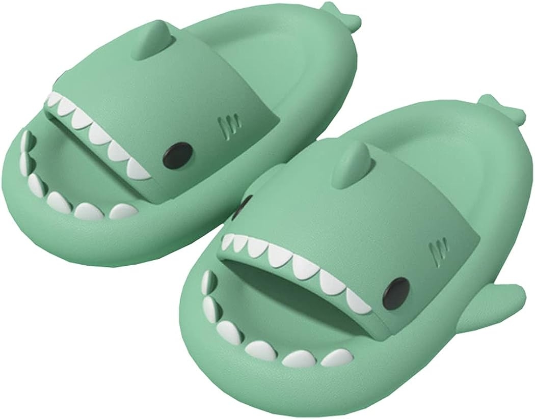 HUAZUMEI Cute Cartoon Shark Slippers,Quick Drying Non-Slip Slodes, Bathroom Slippers Gym Slippers Soft Sole Open Toe House - Image 45