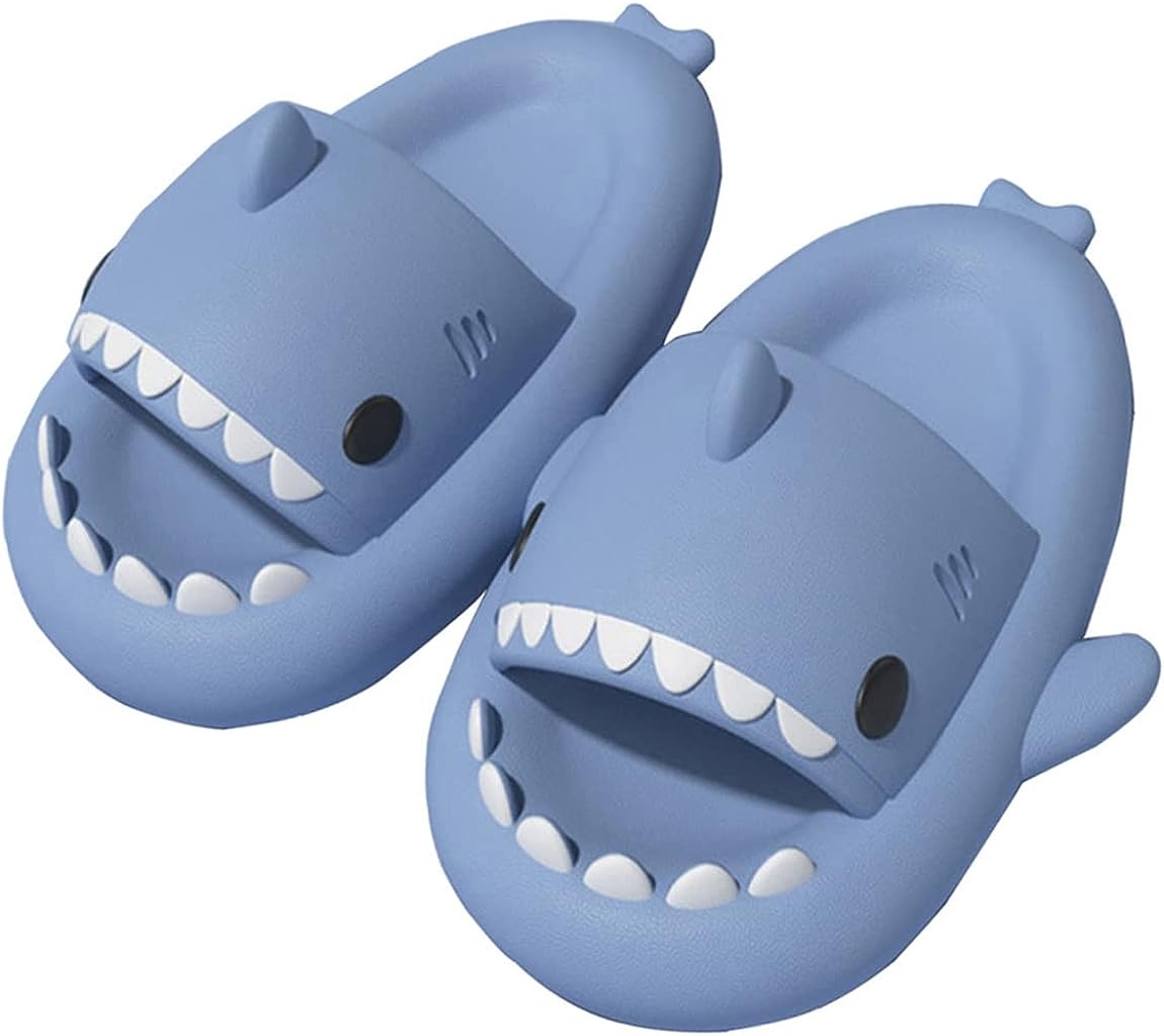HUAZUMEI Cute Cartoon Shark Slippers,Quick Drying Non-Slip Slodes, Bathroom Slippers Gym Slippers Soft Sole Open Toe House - Image 17