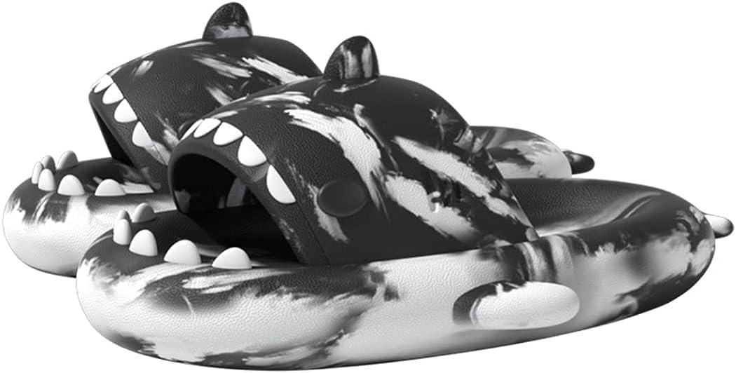HUAZUMEI Cute Cartoon Shark Slippers,Quick Drying Non-Slip Slodes, Bathroom Slippers Gym Slippers Soft Sole Open Toe House - Image 28