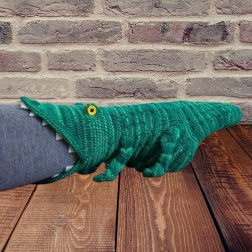 Linzhouzhiguang Zimblin Knit Socks Unisex Novelty Shark Crocodile Shape Socks Floor Socks Winter Home Warm Socks - Image 3