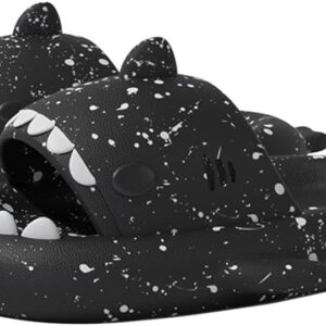 HUAZUMEI Cute Cartoon Shark Slippers,Quick Drying Non-Slip Slodes, Bathroom Slippers Gym Slippers Soft Sole Open Toe House