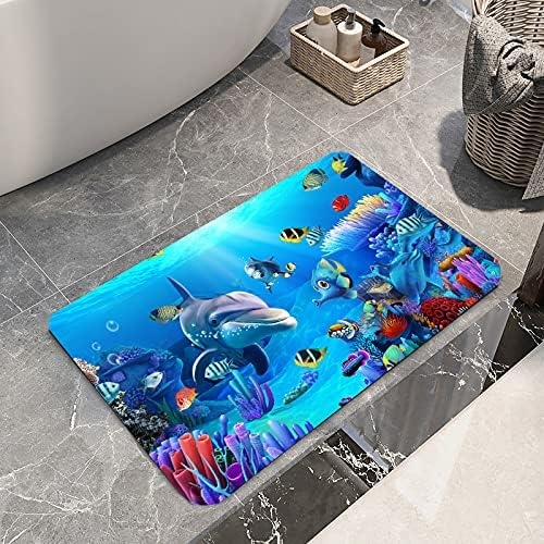 WODEJIA Bath Rugs Sponge Foam Soft for Bathroom,Flannel Mat Non Slip Bright 3D Printed for Bedside and Living Room,Clearance - Image 18