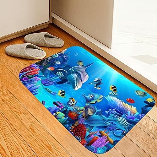 WODEJIA Bath Rugs Sponge Foam Soft for Bathroom,Flannel Mat Non Slip Bright 3D Printed for Bedside and Living Room,Clearance - Image 17