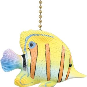 Clementine Design Tropical Yellow Angelfish Ceiling Fan Pull