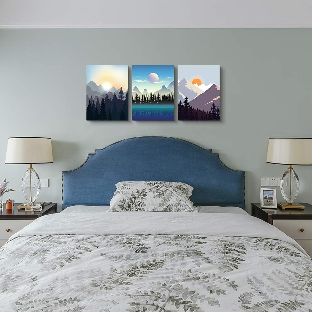 Canvas Wall Art for Living Room- family Bedroom Canvas Pictures Artwork Bathroom Wall Decor- 4 Panels Coral and Sea Fish and - Image 33