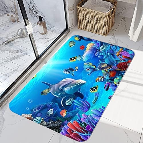 WODEJIA Bath Rugs Sponge Foam Soft for Bathroom,Flannel Mat Non Slip Bright 3D Printed for Bedside and Living Room,Clearance - Image 10