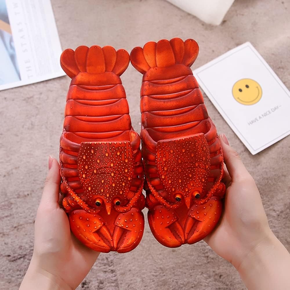 Lobster Slippers for Women and Men | lobster slides | Lobster Flip Flops | Lobster Sandals |Bathroom Slippers | Extremely Comfy