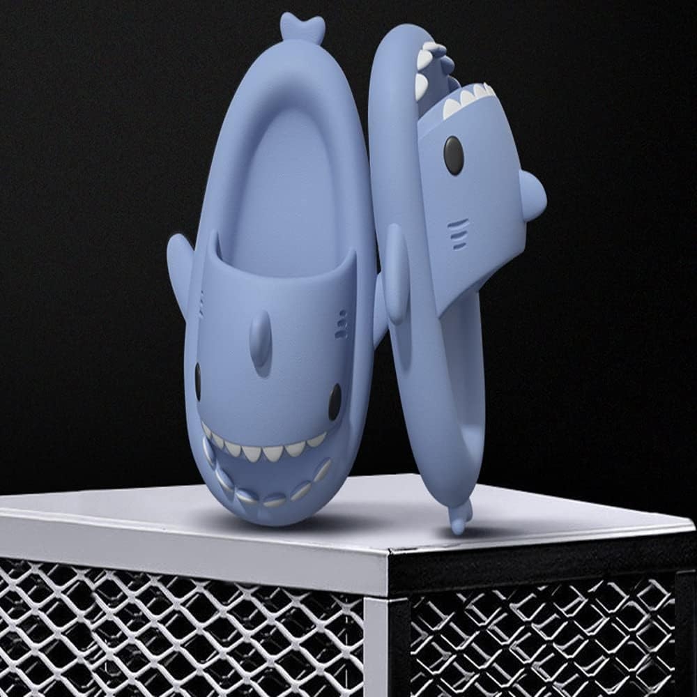 HUAZUMEI Cute Cartoon Shark Slippers,Quick Drying Non-Slip Slodes, Bathroom Slippers Gym Slippers Soft Sole Open Toe House - Image 19