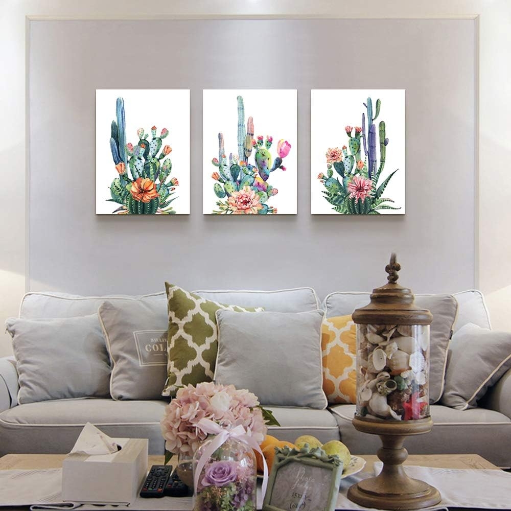 Canvas Wall Art for Living Room- family Bedroom Canvas Pictures Artwork Bathroom Wall Decor- 4 Panels Coral and Sea Fish and - Image 38