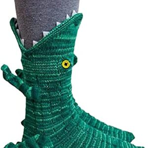 Linzhouzhiguang Zimblin Knit Socks Unisex Novelty Shark Crocodile Shape Socks Floor Socks Winter Home Warm Socks