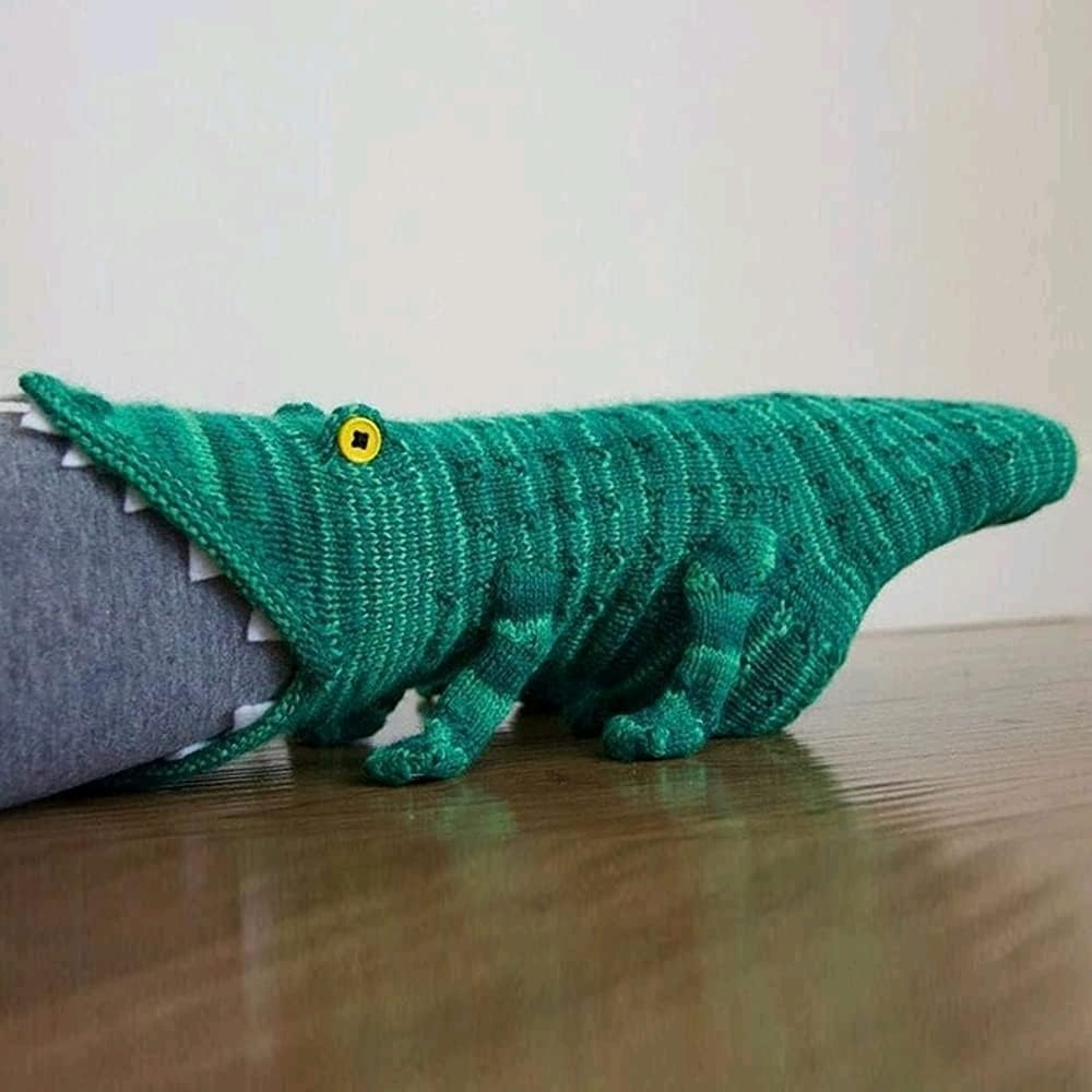 Knit Animal Sock Funny Socks Crocodile Socks Winter Warm Thick Alligator Knitted Socks Unisex Men Women - Image 41