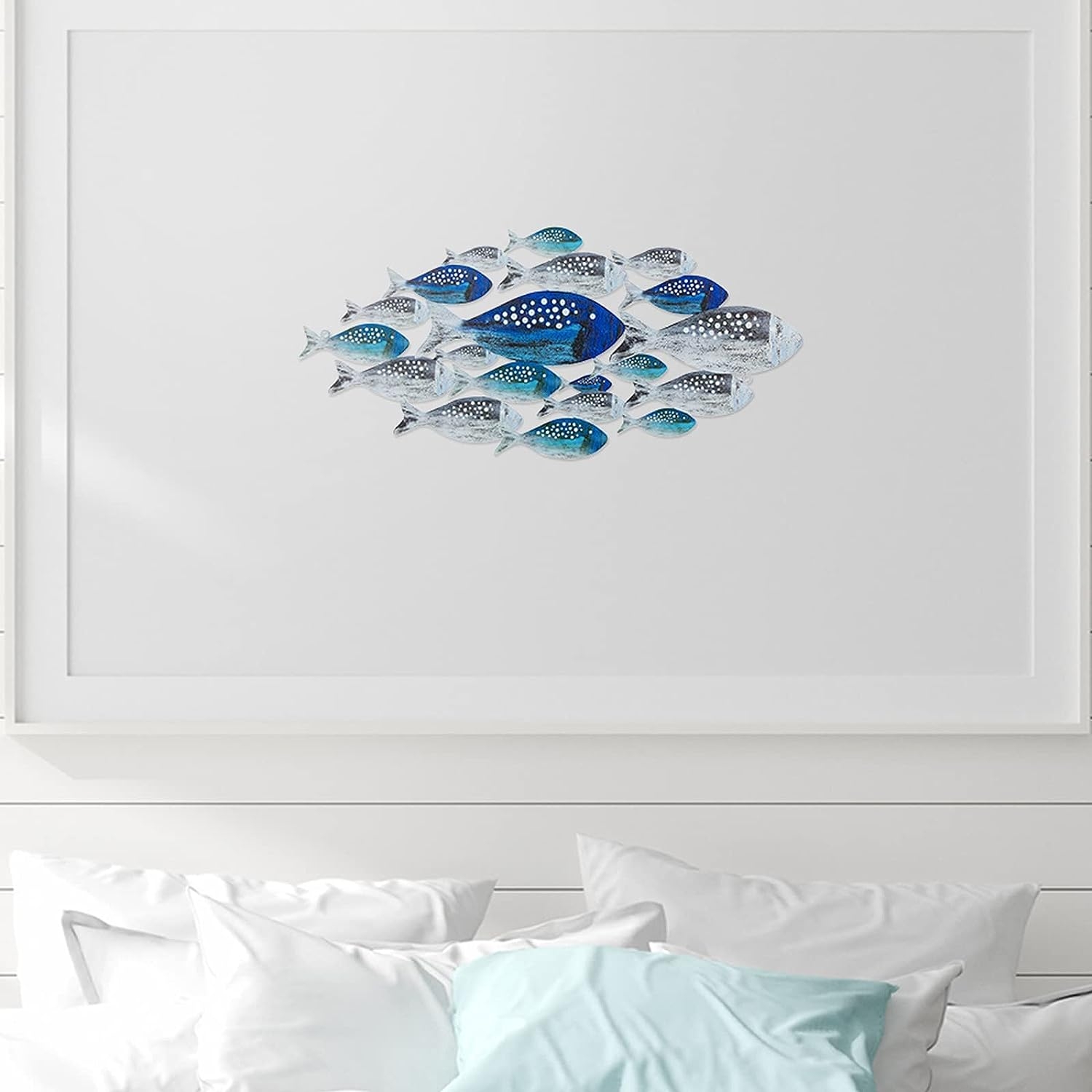 Metal Fish Wall Decor Handcrafted Fish Art Summer Metal Wall Sculpture Marine Decor for Coastal Nautical Beach or Boat Decor - Image 11