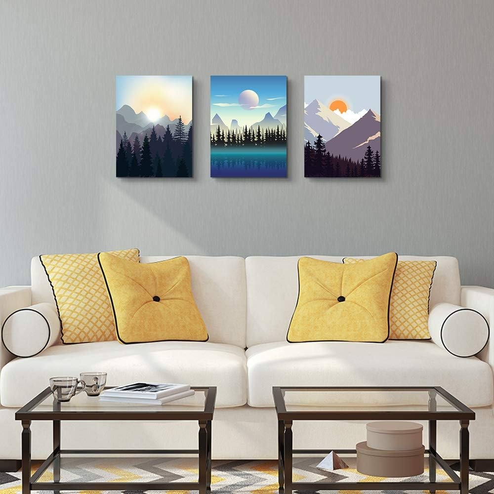 Canvas Wall Art for Living Room- family Bedroom Canvas Pictures Artwork Bathroom Wall Decor- 4 Panels Coral and Sea Fish and - Image 31