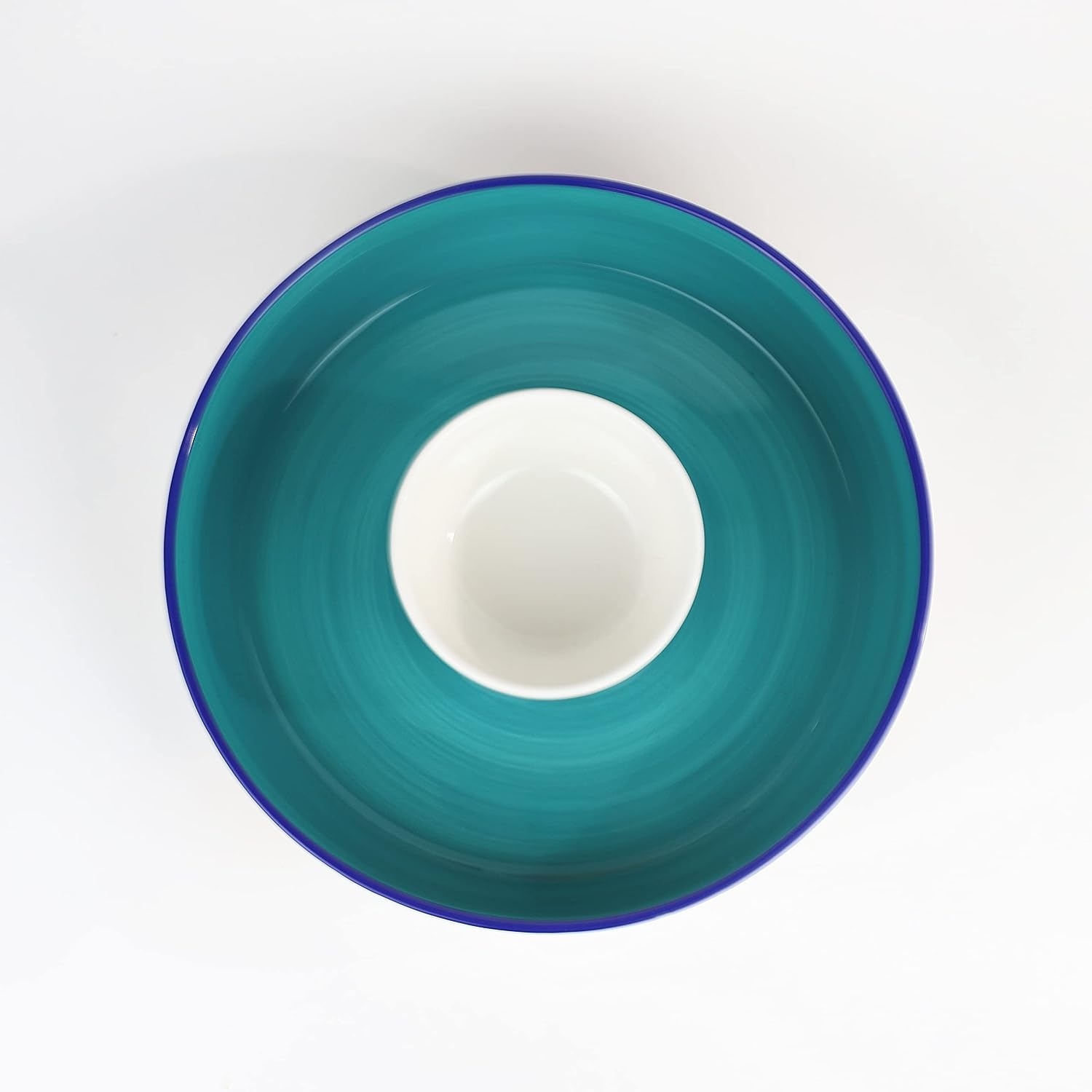 Euro Ceramica FreshCatch Collection Chip and Dip Serving Set (2 Bowls) - Indoor/Outdoor Use - Colorful Cute Fish Pattern on - Image 4