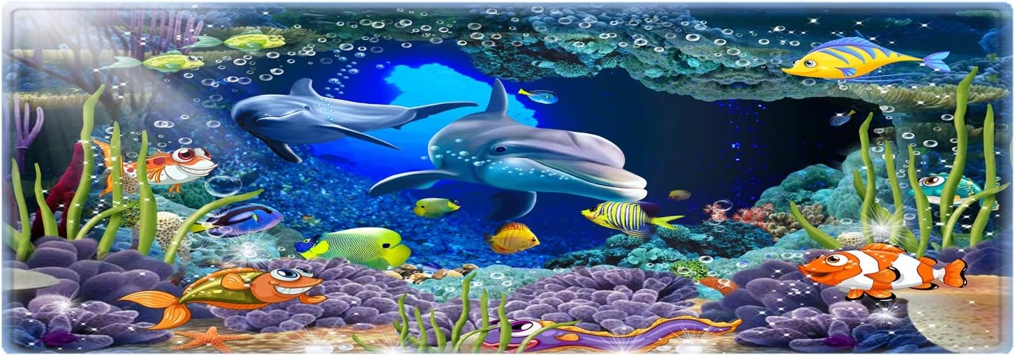 Underwater World Dolphin Print 17MM Thick Memory Foam Bathroom Carpet and Door Mat Non-Slip Absorbent Super Bath Mats - Image 43