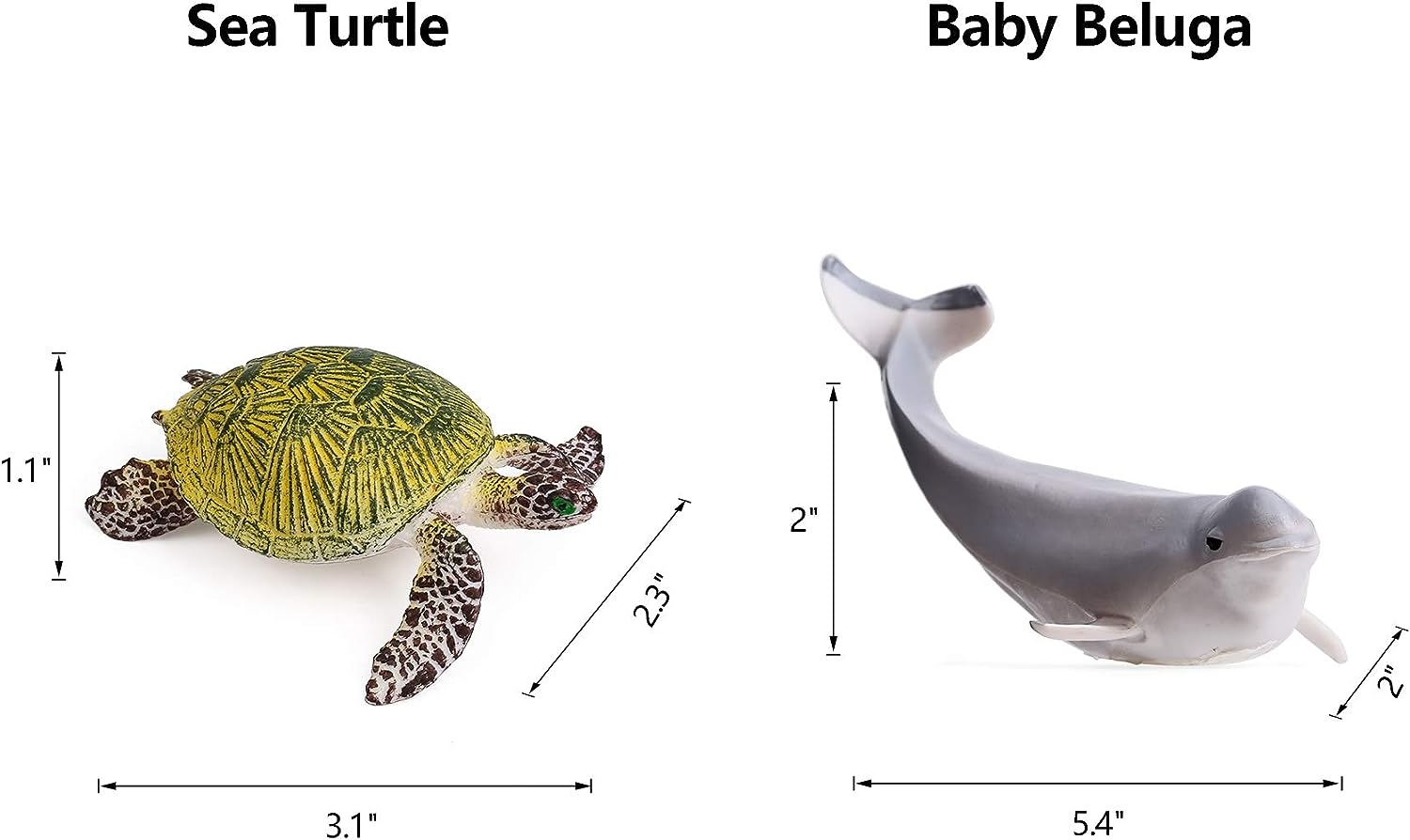 UANDME 8pcs Sea Animal Figures Realistic Ocean Animal Figurines Toy Playset for Kids Cake Toppers Decoration - Image 4