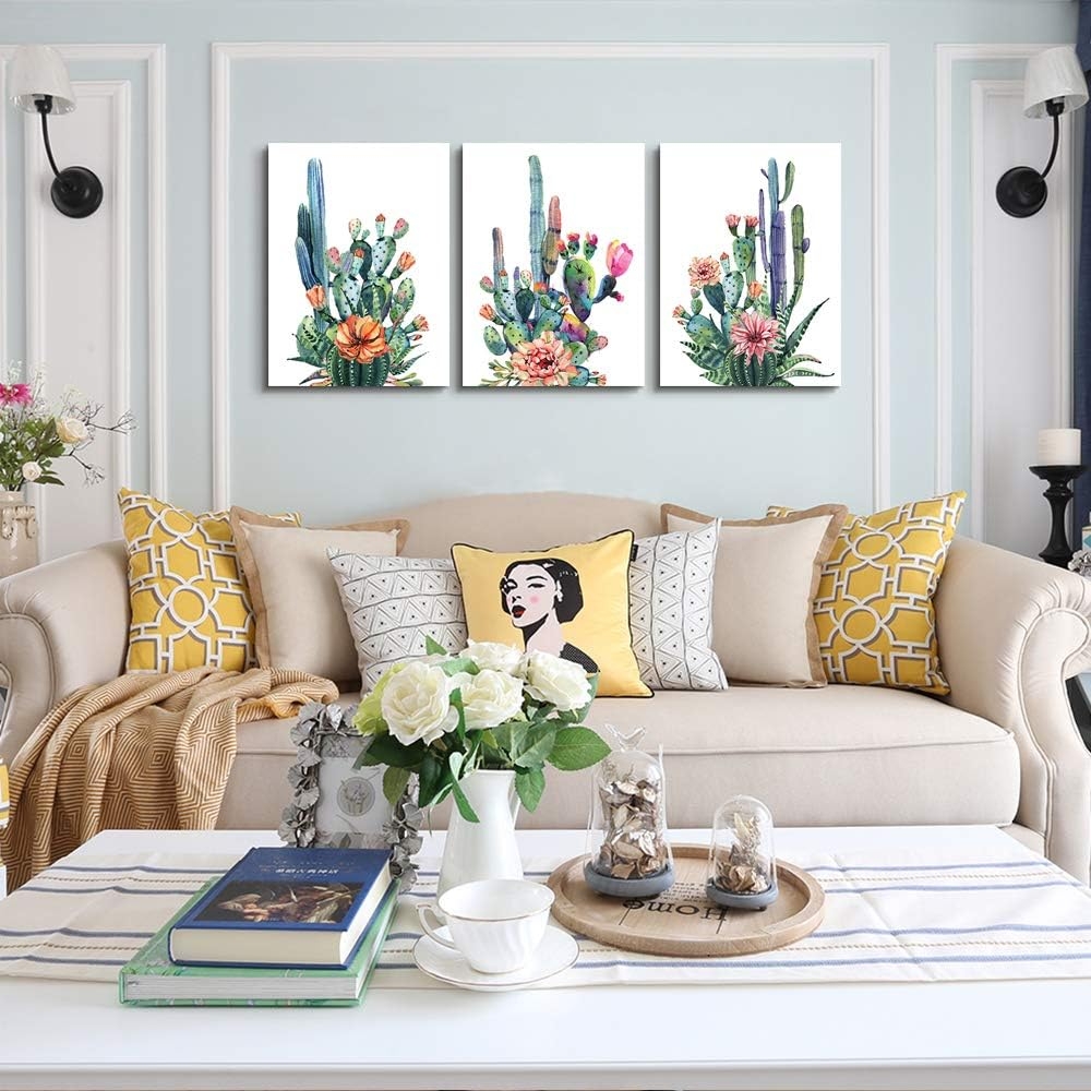Canvas Wall Art for Living Room- family Bedroom Canvas Pictures Artwork Bathroom Wall Decor- 4 Panels Coral and Sea Fish and - Image 19